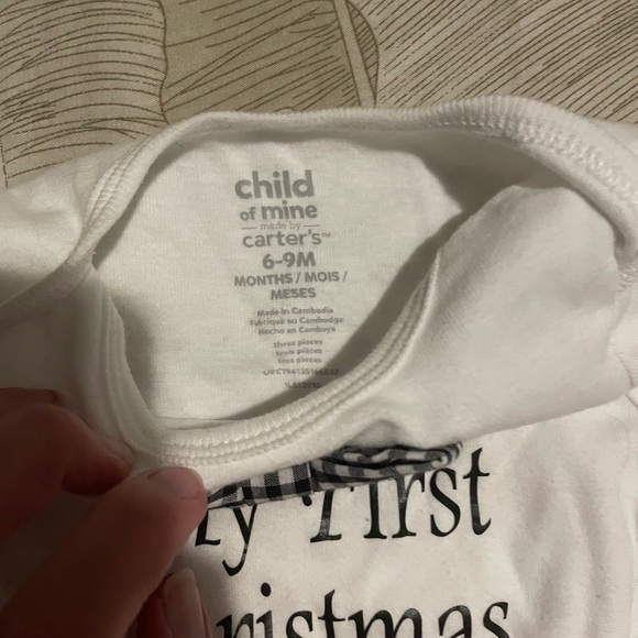 Carter's White 'My First Christmas' Bodysuit with Bow Tie - Picture 2 of 2